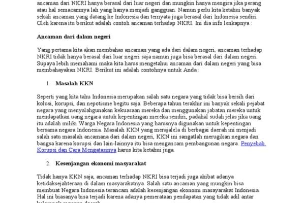 Indonesian youth facing external threats, security, and economic challenges.